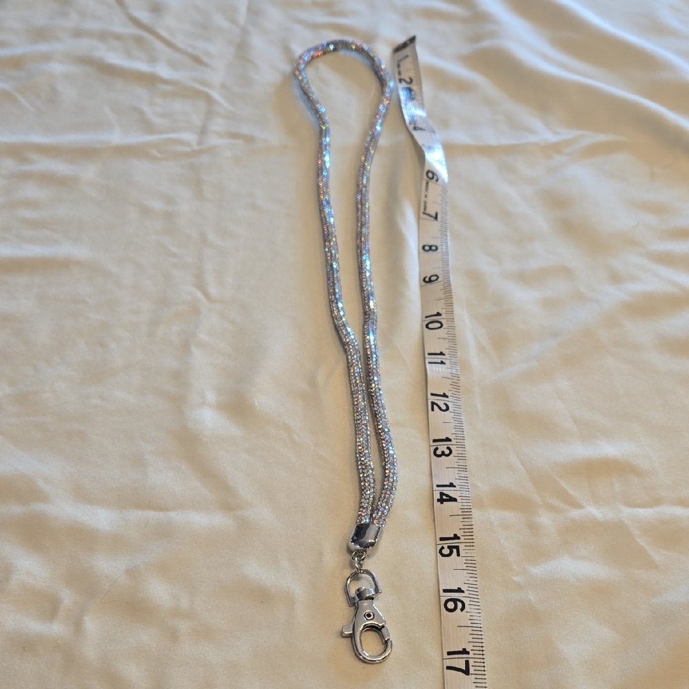 Sparkling Silver Lanyard with Clasp